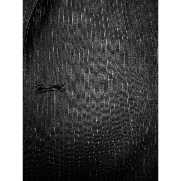VTG Joseph Abboud Black Pin Striped Mens Suit App. Sz  44 - Picture 3 of 8